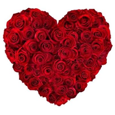 Καρδιά με κόκκινα τριαντάφυλλα